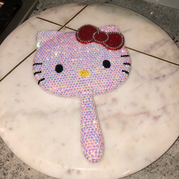 ✨NWT✨ Hello Kitty Crystal Sparkle Bedazzled Handheld Mirror - Picture 3 of 4